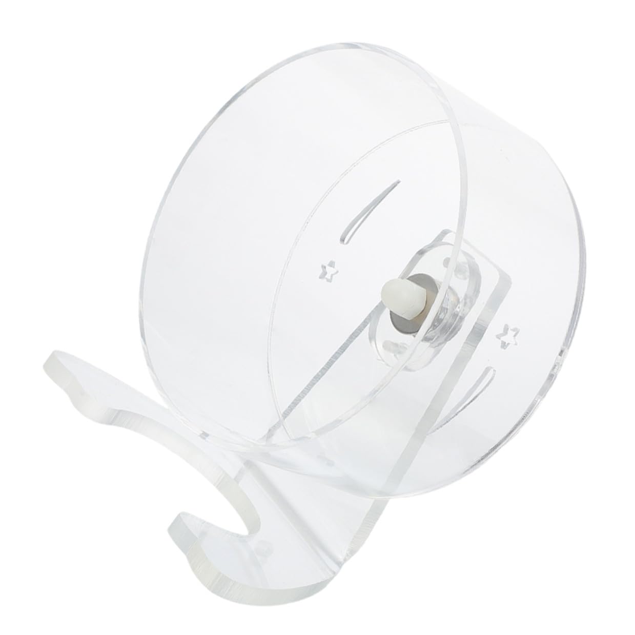 Mikikit Rueda de Ejercicio Silenciosa para Hámster con Soporte Rueda Transparente de 22 CM de Diámetro para Jerbos y Ratones Pequeños Material Plástico Resistente para Jaulas de