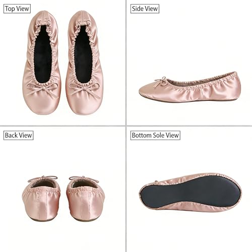 Image of Women's Foldable Ballet Flats - Portable Flat Shoes for Travel and Wedding that Fit in Your Purse