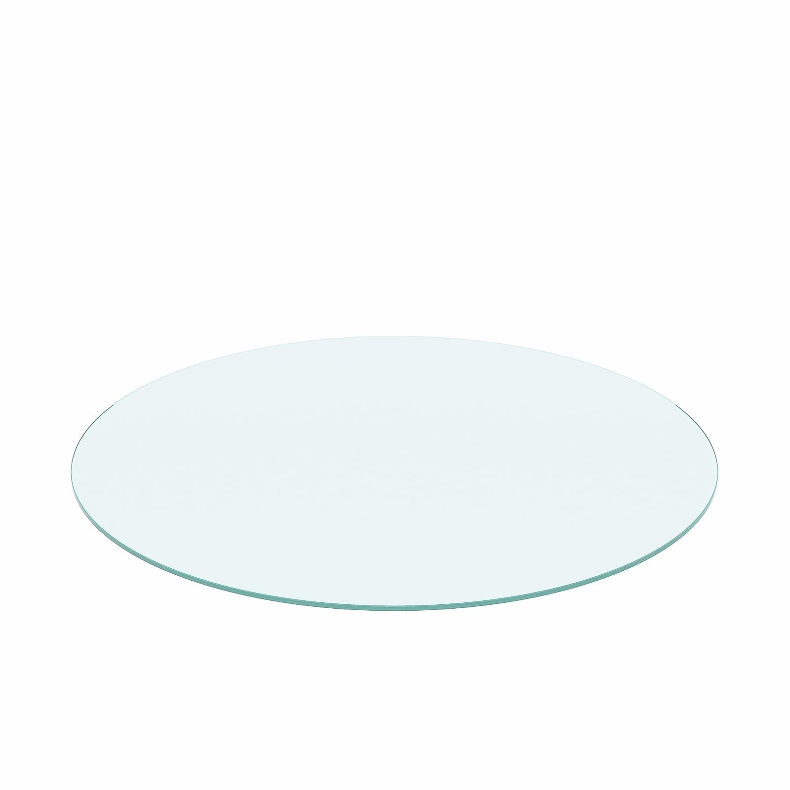 36 Inch Round Tempered Glass Table Top, 1/4 Inch Thick Clear Glass with Polished Edge, Safety Glass Circle for Dining Table Top, Desk, Patio Base Replacement