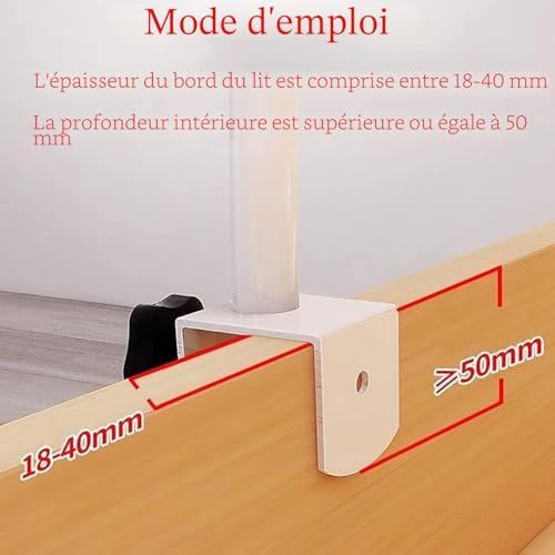Rails de lit médicaux et barre d'appui de sécurité anti-chute pour adultes - 8