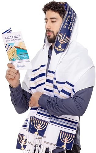 Image of Tallit Prayer Shawl with Matching Bag, Certified Kosher, Kumi Ori Uniq Design Made in Israel, Soft Acrylic Tallit