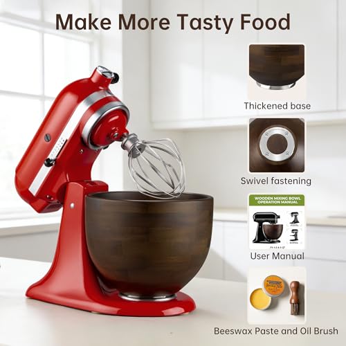 Tazón de Mezcla de Nogal Americano 5 Qt para Kitchen Aid miniatura 7