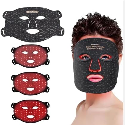 Siliconenmasker 7 kleuren LED gezichtsmasker lichttherapie full face 240 kralen Gezichtsmasker, led, USB-therapie, huidverjonging, anti-acne, rimpelverwijdering, huidverzorgingsmasker