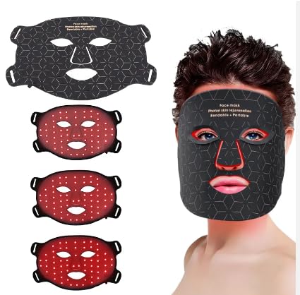 Máscara de silicona 7 colores Led máscara facial terapia de luz Full Face 240 perlas Mascara led facial profesional