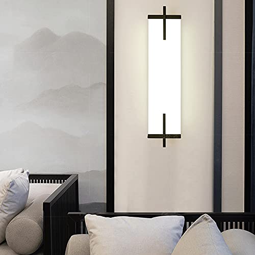 Aplique de pared de metal negro premium con pantalla rectangular para salones sofisticados 3