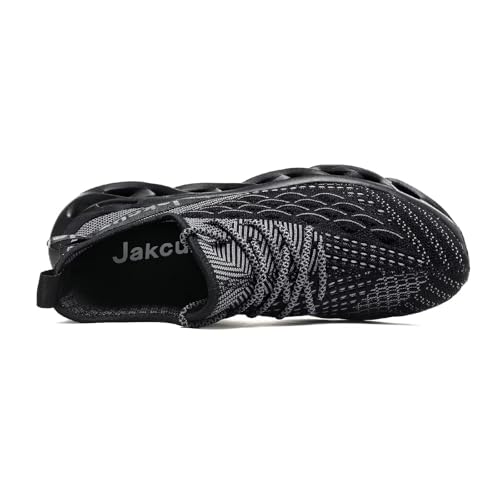 Image of Jakcuz Plus Size Men's Lightweight Walking Shoes Mesh Fish Scale Pattern Fashion Sneakers