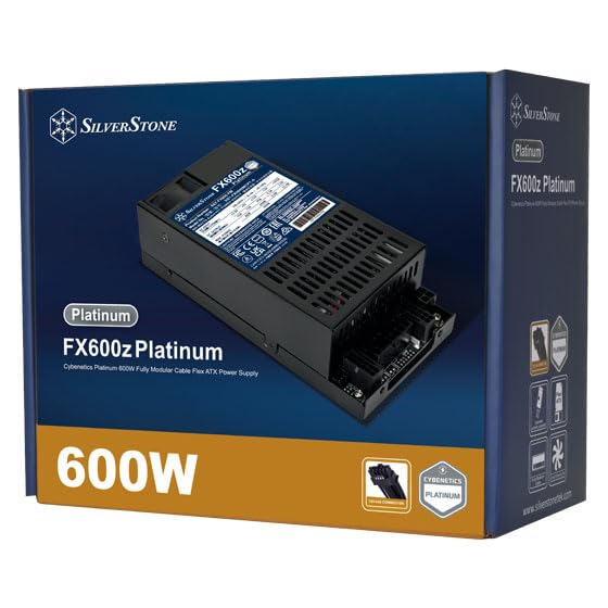 Silverstone Technology FX600z Platinum, Cybenetics Platinum 600W Vollmodulares Flex ATX-Netzteil, SST-FX600-PM