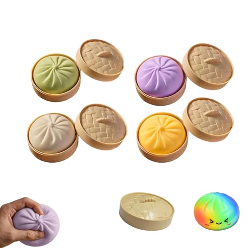 4pcs Rare Dumplings, Rare Confetti Dumpling Squishy, Slow Rise Tie