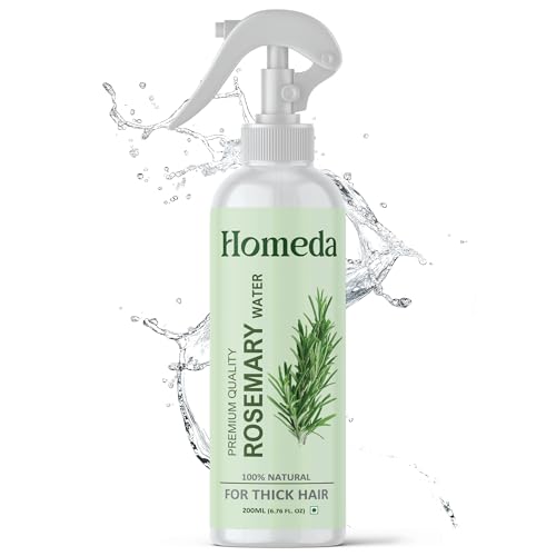 Homeda Rosemary Water Spray for Hair Growth (6.8 fl oz) Romero Para el Cabello Tónico de | Rosemary Hydrosol Tonic | Scalp Spray Root Enhancer & Locs (200ml) - Natural, Sulfate, Paraben Free