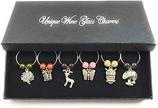 Libby's Market Place In The Countryside Wine Glass Charms with Gift Box