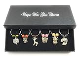 Set of 6 Handmade In The Countryside Wine Glass Charms by Libby's Market Place by Libby's Market Place
