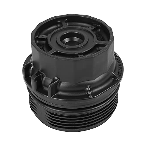 X AUTOHAUX Black Car Oil Engine Filter Housing Cap Cover for Toyota Corolla 2008-2012 Matrix Prius for Scion XD 15620-37010
