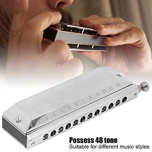 Harmonica chromatique, Harmonica chromatique c clé 12 trous 48 tons en acier inoxydable professionnel jouant bouche… - Les Beatles, Paul McCartney, John Lennon, RIngo Starr, George Harrison Harmonica chromatique, Harmonica chromatique c clé 12 trous 48 tons en acier inoxydable professionnel jouant bouche… – Image 7
