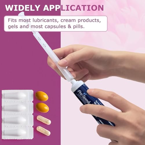 Image of Disposable Vaginal Applicators - Updated with Dosage Markings, Individually Wrapped for Hygiene, Fits Most Lubricants, Creams & Gels, Feminine Care Essentials (120 Pack)