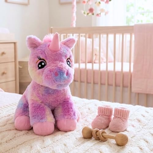 Image of TOYTALES RB Unicorn Soft Toy for Kids | Floppy Glittery Plush Animal | Soft & Huggable Stuffed Toy for Girls, Toddlers & Babies | 32CM Unicorn Plush Gift for Kids