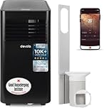 Devola 9000 BTU WiFi Portable Air Conditioner, 4-in-1 Cooling, Dehumidifier Fan Modes & Sleep Mode, 24H Timer, 2 Window Venting Kit Included, Air Conditioning Unit For Rooms Up to 20㎡