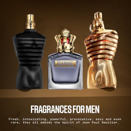 Image of Jean Paul Gaultier Scandal Pour Homme Eau de Toilette for Men - Long Lasting Amber Woody Men's Cologne with Clary Sage, Tonka Bean and Vetiver - Designer Fragrance Spray