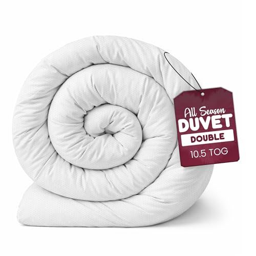 Image of Rohi Anti Allergy 10.5 Tog Double Duvet – All Season Duvets – Soft & Breathable Luxurious Hollowfibre Quilt with Corvin Cover – Midweight Comforter Double Bed Duvet (All Season)