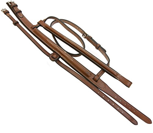 Exselle Elite High Raised Fancy Stitched Bridle, Full, Medium Brown #TOP3