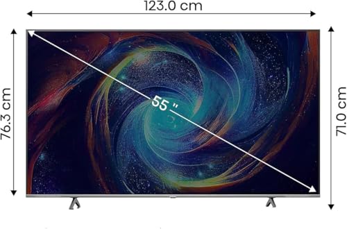 Image of LIONS HEAD 3mm Tempered Glass TV Screen Guard for 55 Inch TVs (Sony, LG, Samsung, Mi, OnePlus, TCL) | Anti-Glare, Blue Light Filter, Shatterproof, Easy Install with Velcro, 1-Year Warranty