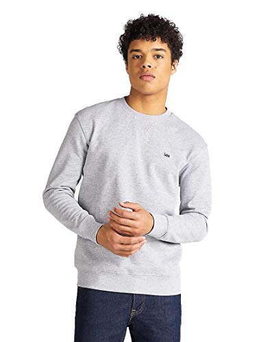 Lee - Sweatshirt Herren - Regular Fit - Patch Crew SWS - Grau Meliert – Ansicht 1
