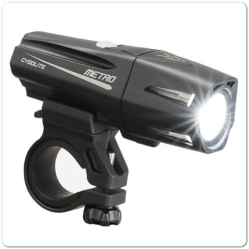 Cygolite Metro 850 Plus Lumen Bike Light, USB-C Rechargeable, Secure Hard Mount, Night & Daytime Modes, Compact, Durable, IP67 Waterproof; Road, Mountain, Commuter Bicycles