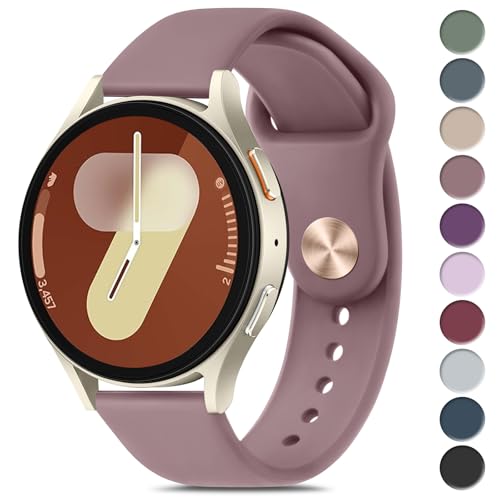 Mugust Armband Kompatibel mit Samsung Galaxy Watch 7 / FE 40mm 44mm 20mm Silikon Wasserdichtes Sport Ersatzarmband