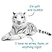 TigerHart Saphed The White Tiger - Squeeze Me! - 17 Inch Stuffed Animal Plush