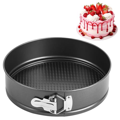 EUBSWA Stampo a Cerniera 20 cm Rotondo, Teglia per Torta con Rivestimento Antiaderente per Teglia, Teglie, Tortiera, Teglie per Torta, Quicheform, Tarteform, Stampi a Cerniera