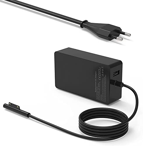 Cargador 65W Portátil para Microsoft Surface Pro X/8/7/6/5/4/3 Surface Go /3/2 Surface Laptop...
