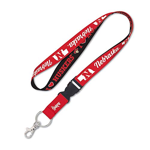 Cordon Nebraska Cornhuskers WinCraft avec boucle détachable de 2,5 cm pour clés