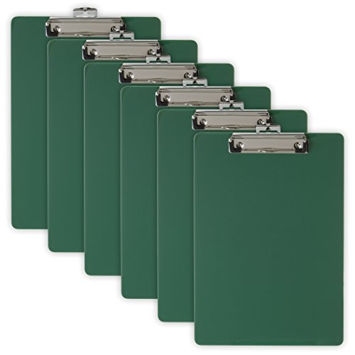 Officemate Recyklled Plastic Clipboard, rozmiar litery, zielony, opakowanie 6 sztuk (83084)