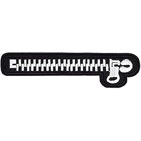 Amazon Co Jp ワッペン 刺繍ワッペン アイロン接着 ファスナー チャック アップリケ アイロンワッペン 手芸 ワッペンデコ カスタム Lサイズ 1枚 ホビー