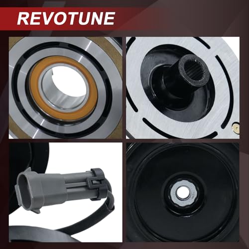 REVOTUNE A/C Air Conditioning Compressor Clutch Assembly Kit for Cadillac Escalade 5.3L 2002-2005, Hummer H2 6.0L 2003-2007, H2 6.2L 2008-2009 OE 20906283