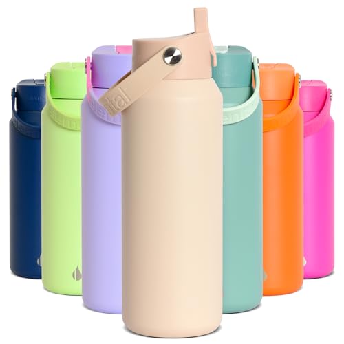 Elemental Core 40oz Insulated Gym Water Bottle with Straw, 100% Leak-Proof