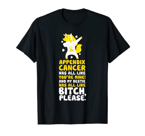 Appendice Cancer My Bestie Best Friend Support Unicorn Maglietta