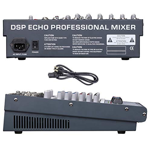 Boytone Bt-80Mx, 8 - Channel Bluetooth Audio Mixer - Dj Sound Controller, Usb Mp3 Player, 4 Xlr Microphone Jack, 7 Band Eq, 16 Bit Digital Multi Fx Processor, Rca In-Out Jack, 48V Phantom Power #TOP5