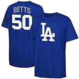 Mookie Betts Los Angeles Dodgers MLB Kids 4-20 Blue Official Name & Number Performance Jersey T-Shirt (US, Numeric, 14, 16, Regular, Mookie Betts Los Angeles Dodgers Blue)