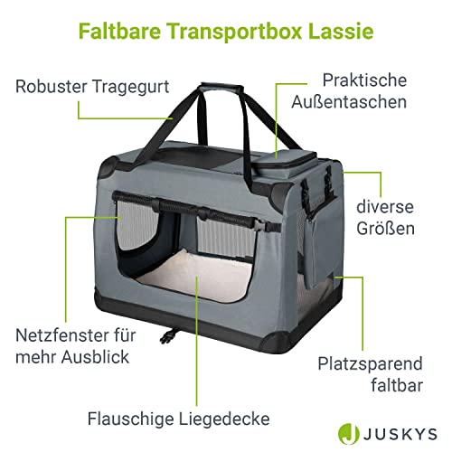 Faltbare Hundebox Juskys Lassie L für Hunde und Katzen