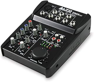 ALTO Professional ZMX52 - Studio Quality 5 Channel Compact Audio Mixing Desk with an XLR Microphone Input, 2 Stereo Inputs and an Aux Output