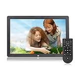 Digitaler Bilderrahmen, 17-Zoll-LED-Digitalfotorahmen, 1080P-Videoplayer-Uhr Mit Fernbedienung,...
