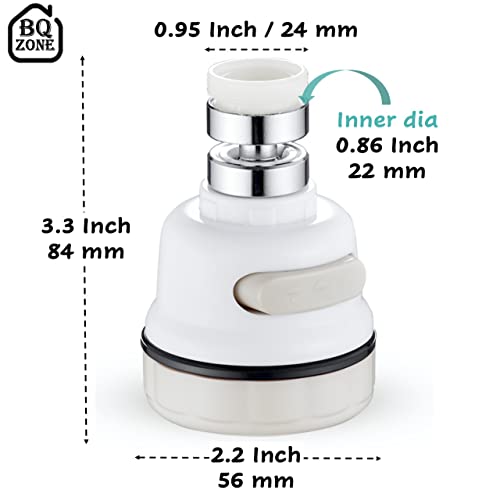 Kitchen Faucet Replacement Head, Movable Kitchen Sink Spray Head 360° Rotatable,Anti-Splash Sink Sprayer Faucet Nozzle Head,Water Saving Faucet Aerator,3 Modes Adjustable Faucet Adapter #TOP4