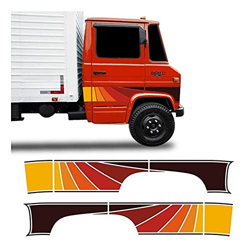 Kit Faixas/Adesivos Mb Mercedesbenz 608 Vermelho