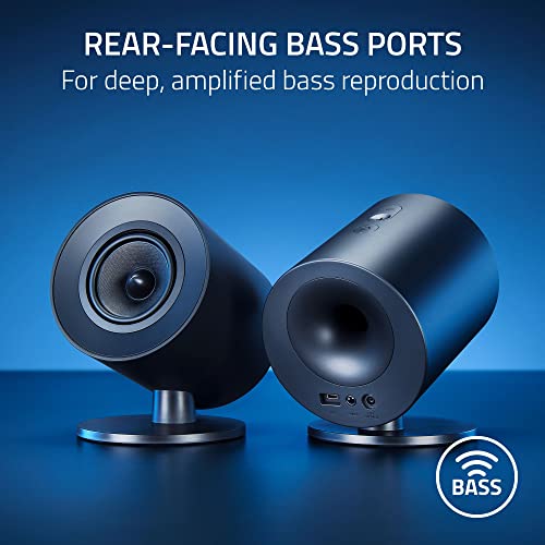 Razer Nommo V2 X - Full-Range 2.0 Pc Gaming Speakers: Thx Spatial Audio - Rear-Facing Bass Ports - Two 3” Full-Range Drivers - Max Sound Pressure Level 96Db - Wireless Control Pod #TOP4