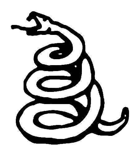 1 x adesivo metallica logo, Snake alta