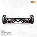 cho Colorful Wheels Series Hoverboard Safety Certified Hover Board Electric Scooter with Built in Speaker Smart Self Balancing Wheels (Black)