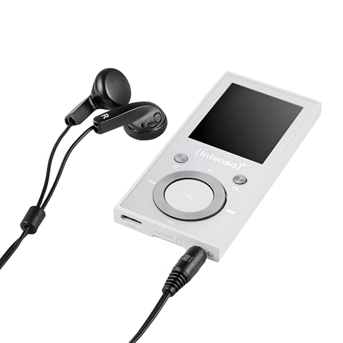 Intenso Video Scooter BT Lecteur MP3 avec Bluetooth 5.0, écran Couleur 1,8, microSD 64 Go, USB-C, Batterie jusqu'à 18 h, Casque Inclus, Blanc