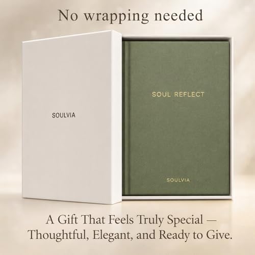 SOULVIA Soul Reflect Guided Journal - 180 Undated Prompts for Mindfulness, Self Love, Gratitude, Healing, Growth & Self Discovery | A5 Vegan Leather Hardcover, 100gsm Thick Paper | Self Care Gift for Women & Men - Image 7