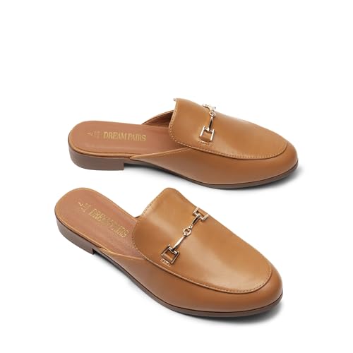 Image of DREAM PAIRS Mules for Women Flats Slip on Comfortable | Pointed Toe Slip on Slides Buckle Lightweight Loafers Shoes for Office Work Business and Casual Wear