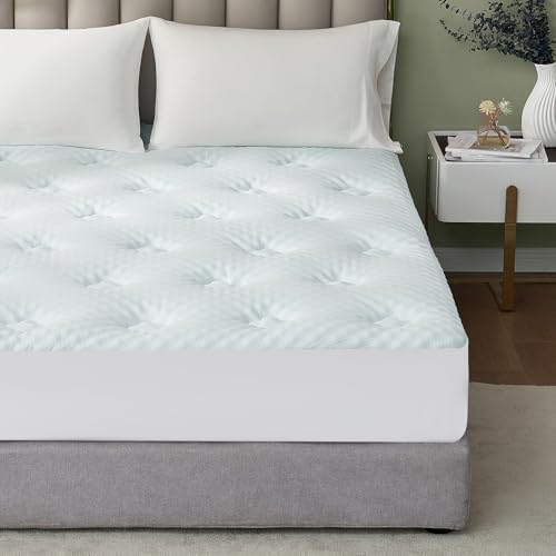 Hansleep Memory Foam Mattress Pad Topper Queen, Queen Foam Mattre...